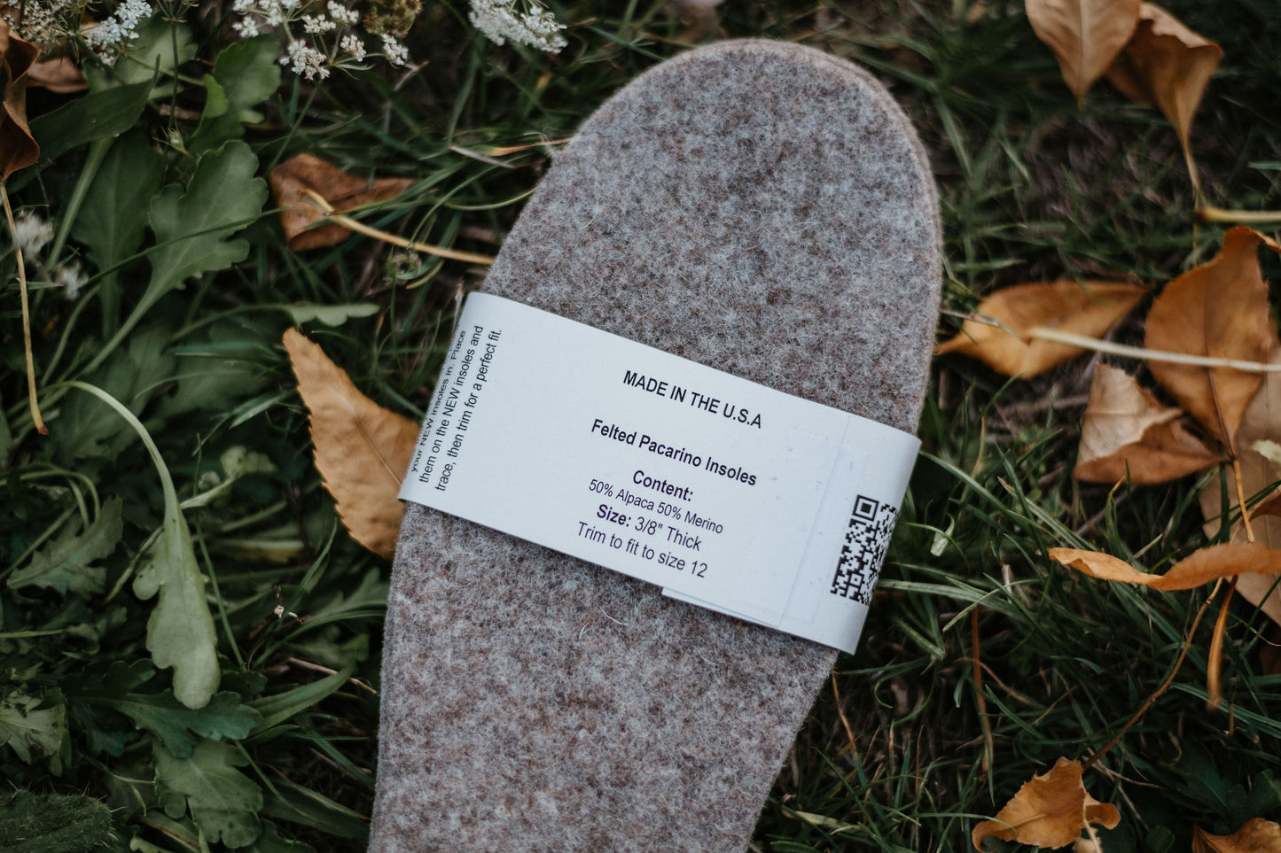 Felted Alpaca & Merino Wool Insoles